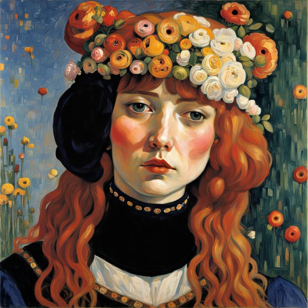 Inspired by Klee, Klimt, Renoir, Waterhouse, Caravaggio