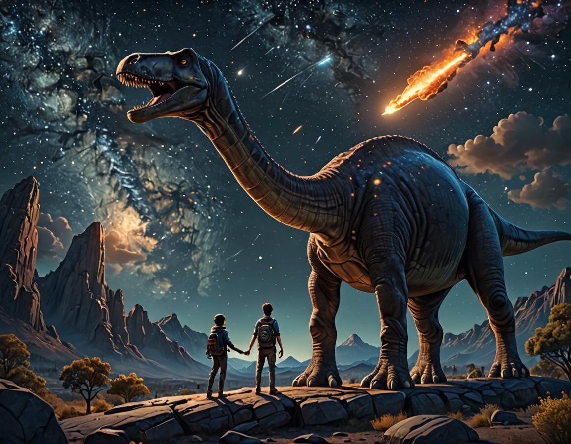 Adventurer Siblings Discovering a Prehistoric World