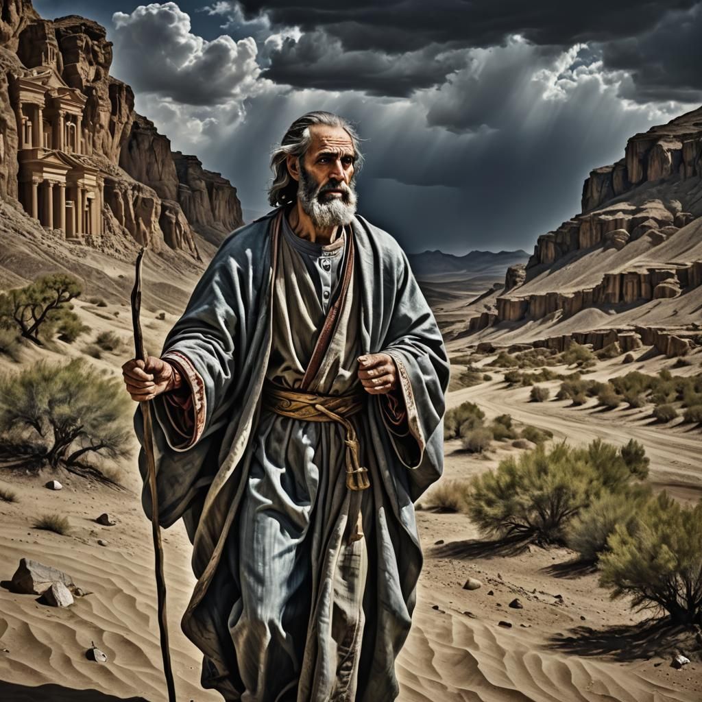 Moses in the Desert, El Greco-Inspired Masterpiece