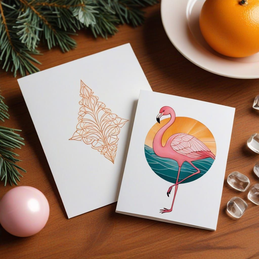 Christmas Card in Opulent Art Deco Style