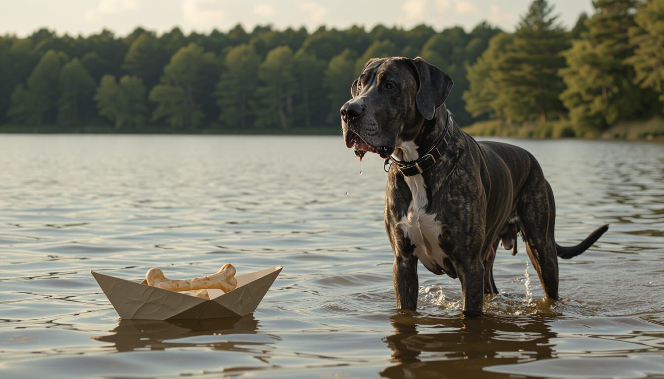 Great Dane's Sorrowful Farewell to Floating Bone
