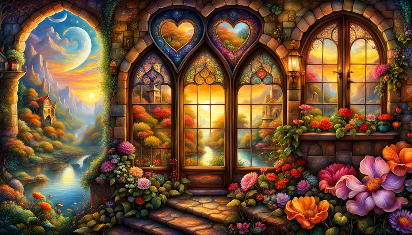 heart windows