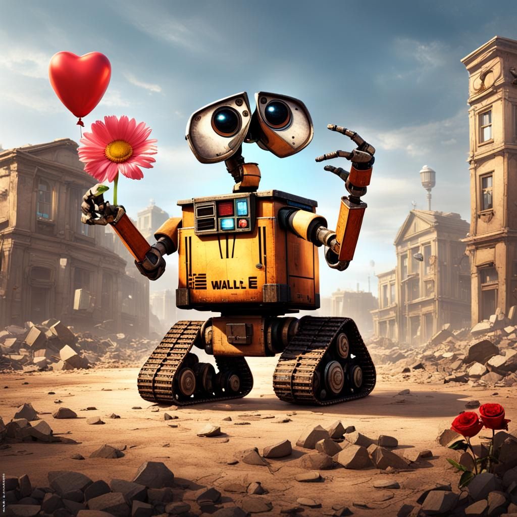 Wall-E and Eve: Steampunk Love in Ruins