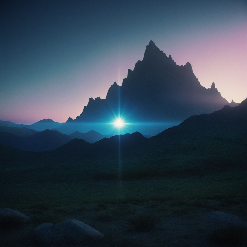 Crystal Mountains Glitter Under Moonlit Skies