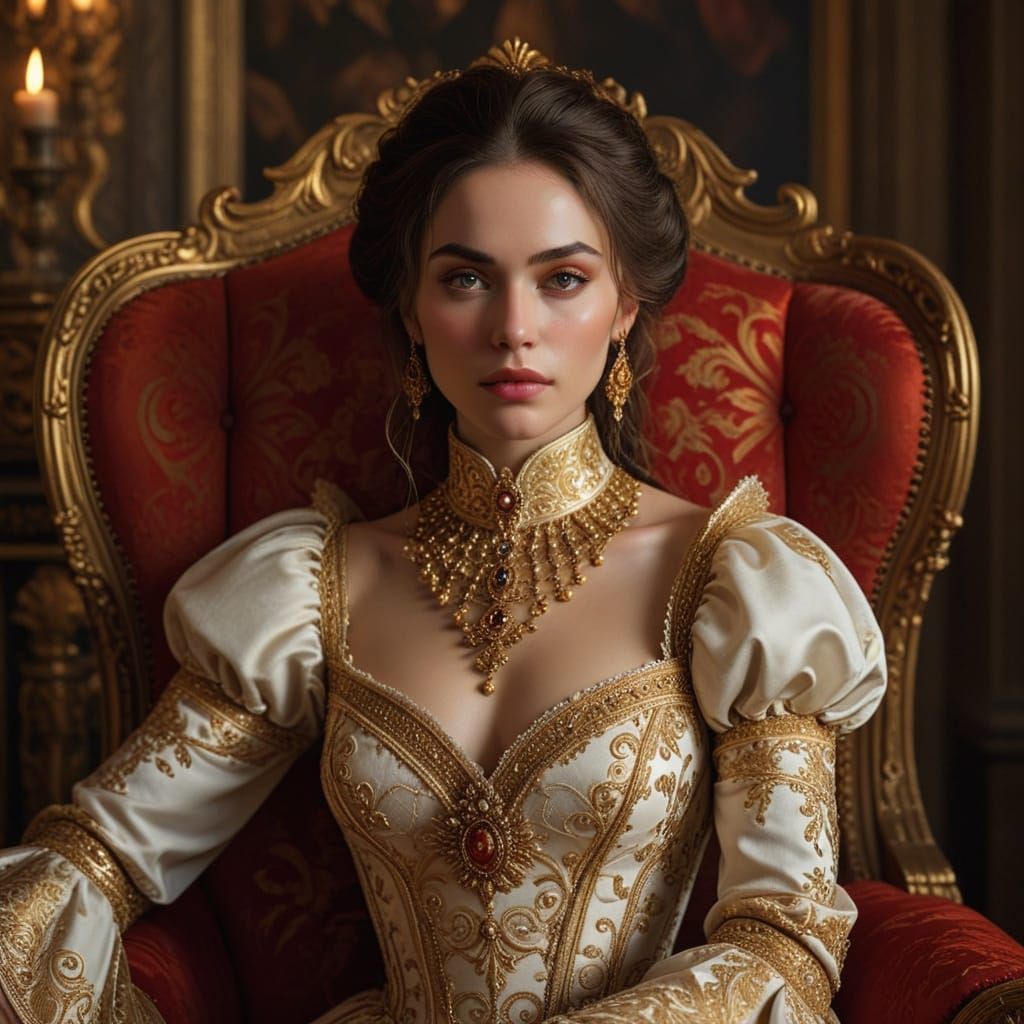 Baroque Queen in Grand Cathedral