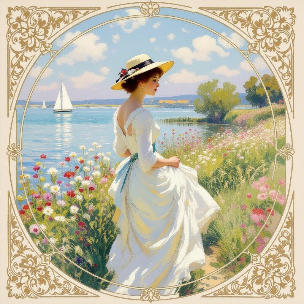 Dreamy Landscape in Impressionist Style