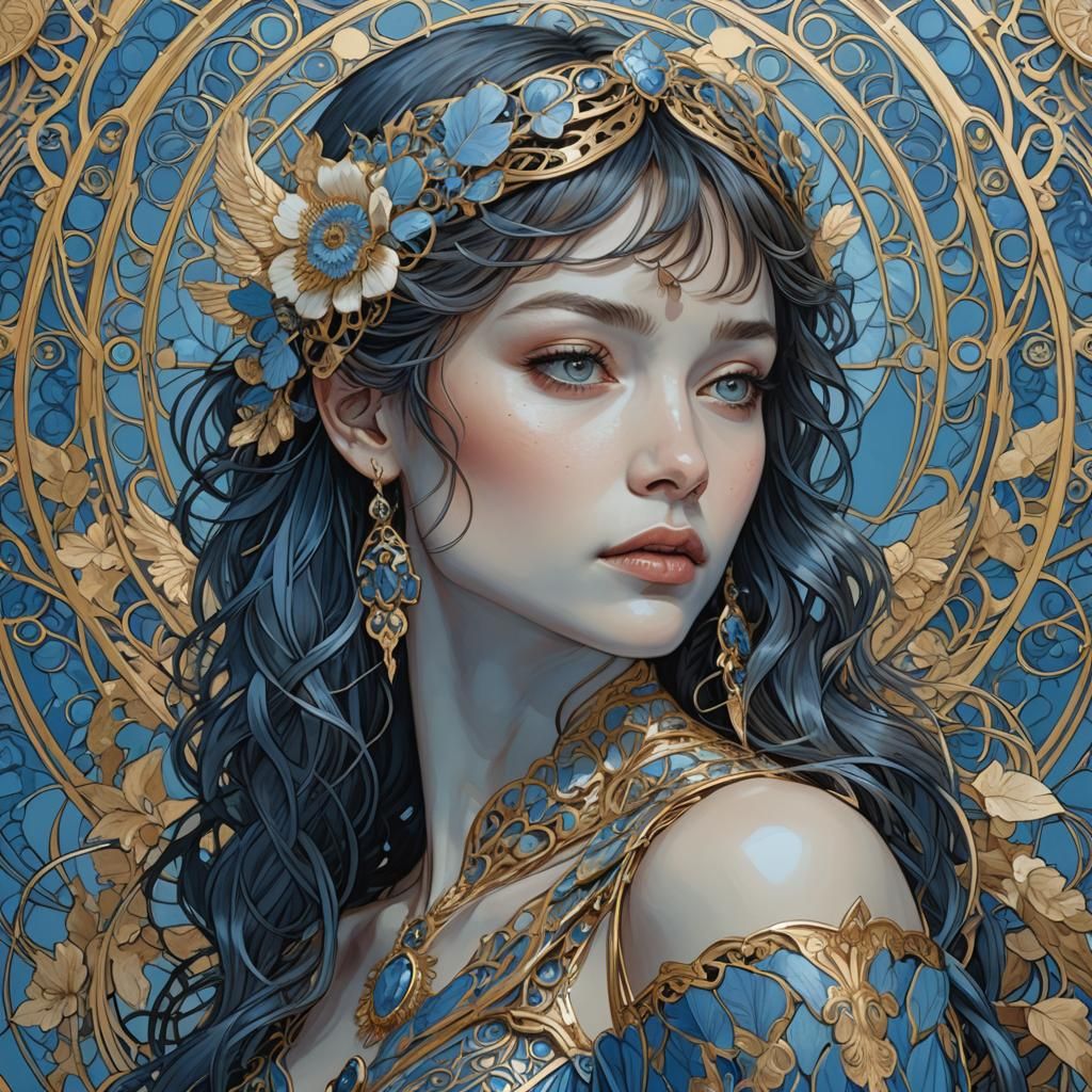 Alphonse Mucha style