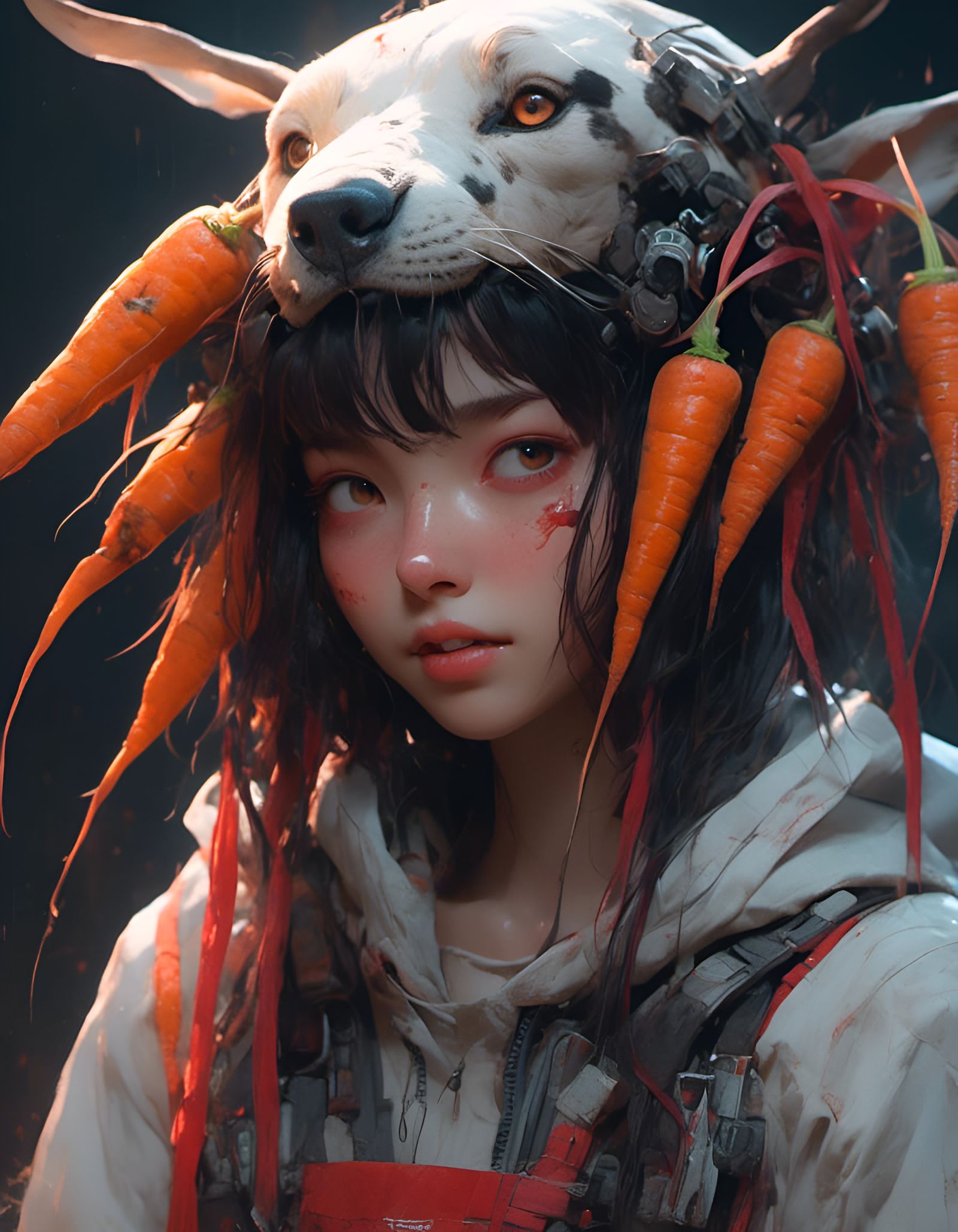 Detailed 3D Anime Carrot Girl