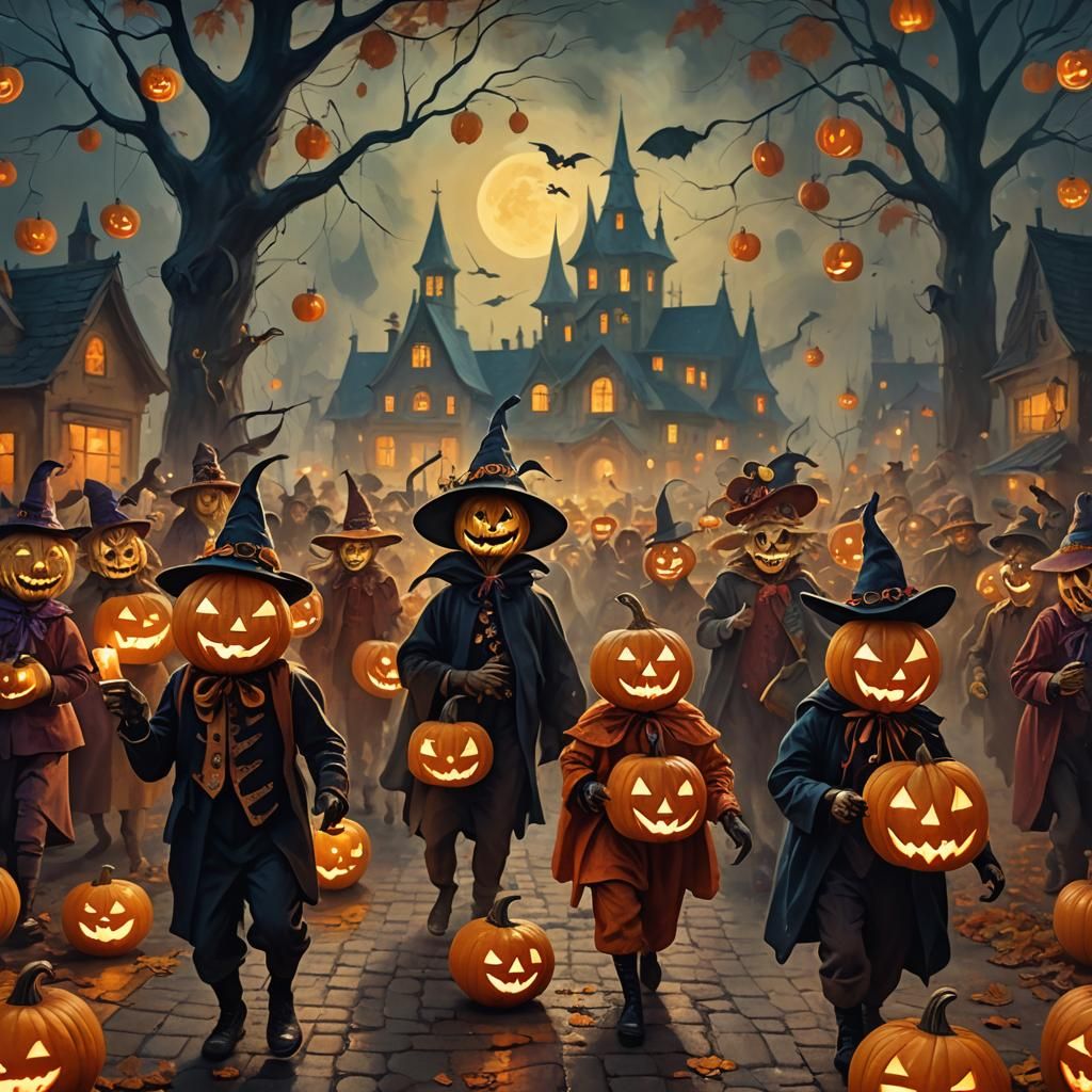 Ethereal Halloween Parade in Surreal Autumnal Style