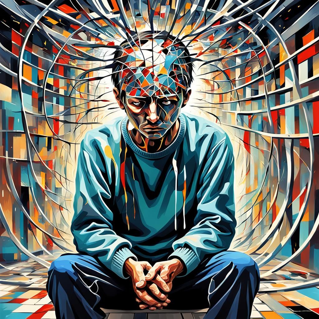 Man Trapped: An Abstract Depiction of Isolation