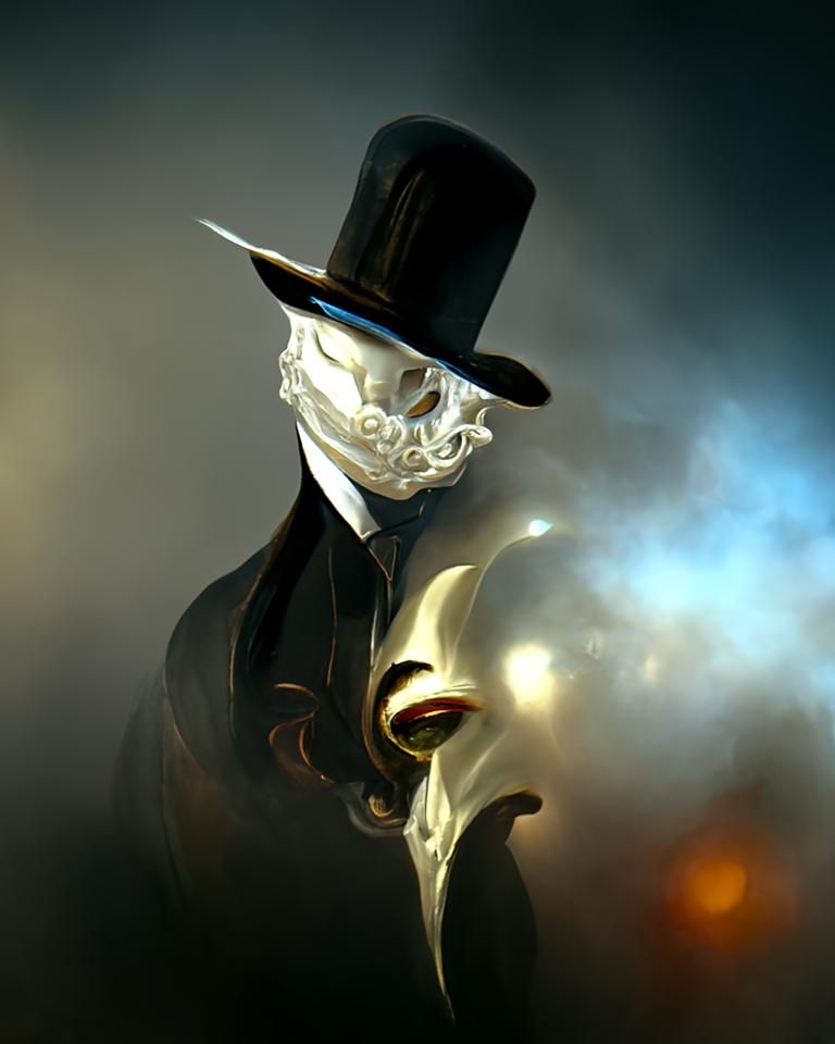 Man in Mask: Hyperrealistic Digital Matte Painting