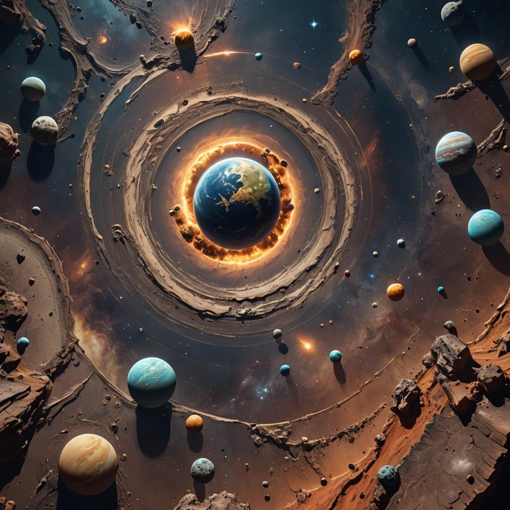 Eternal Being Gazes Upon the Solar System