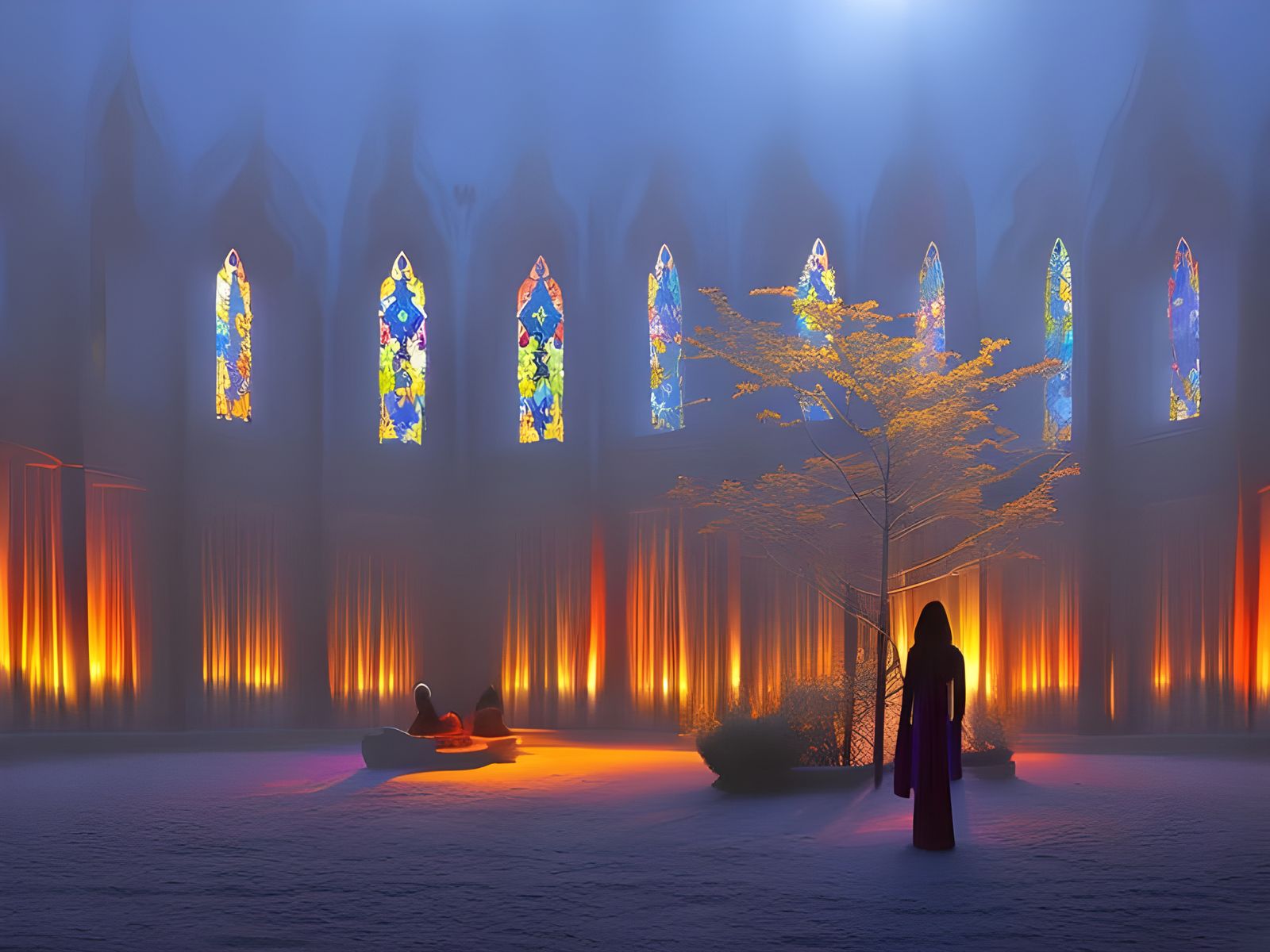 Magical Beings in a Colorful Fantasy Setting