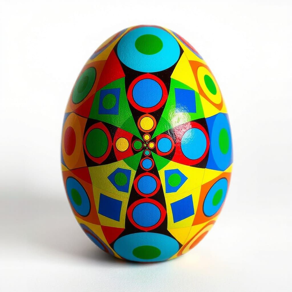 Rhythmic Optical Illusion Egg Art