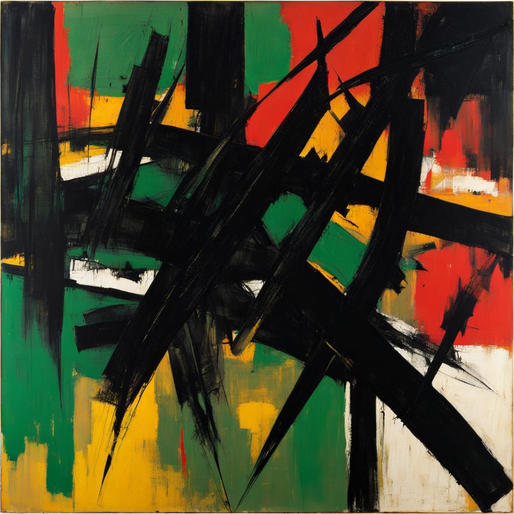 Eldritch Forest in Abstract Expressionism Style