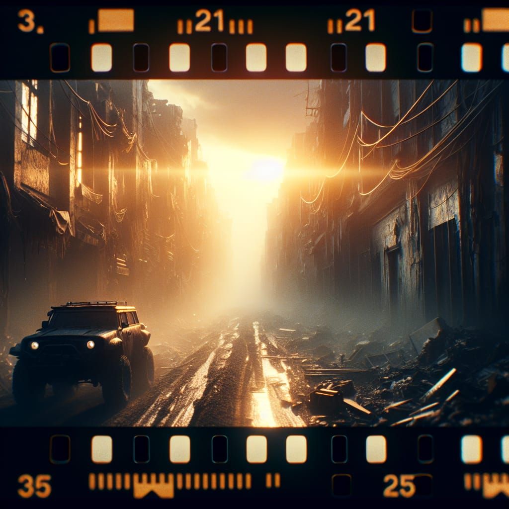 Dramatic Film Still with Cinematic Lighting