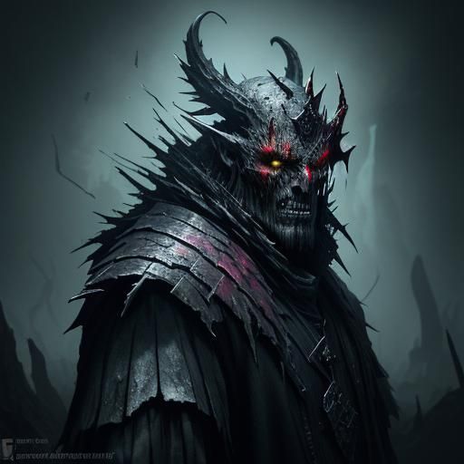 Cracked Lollipop Zombie in Dark Fantasy Style