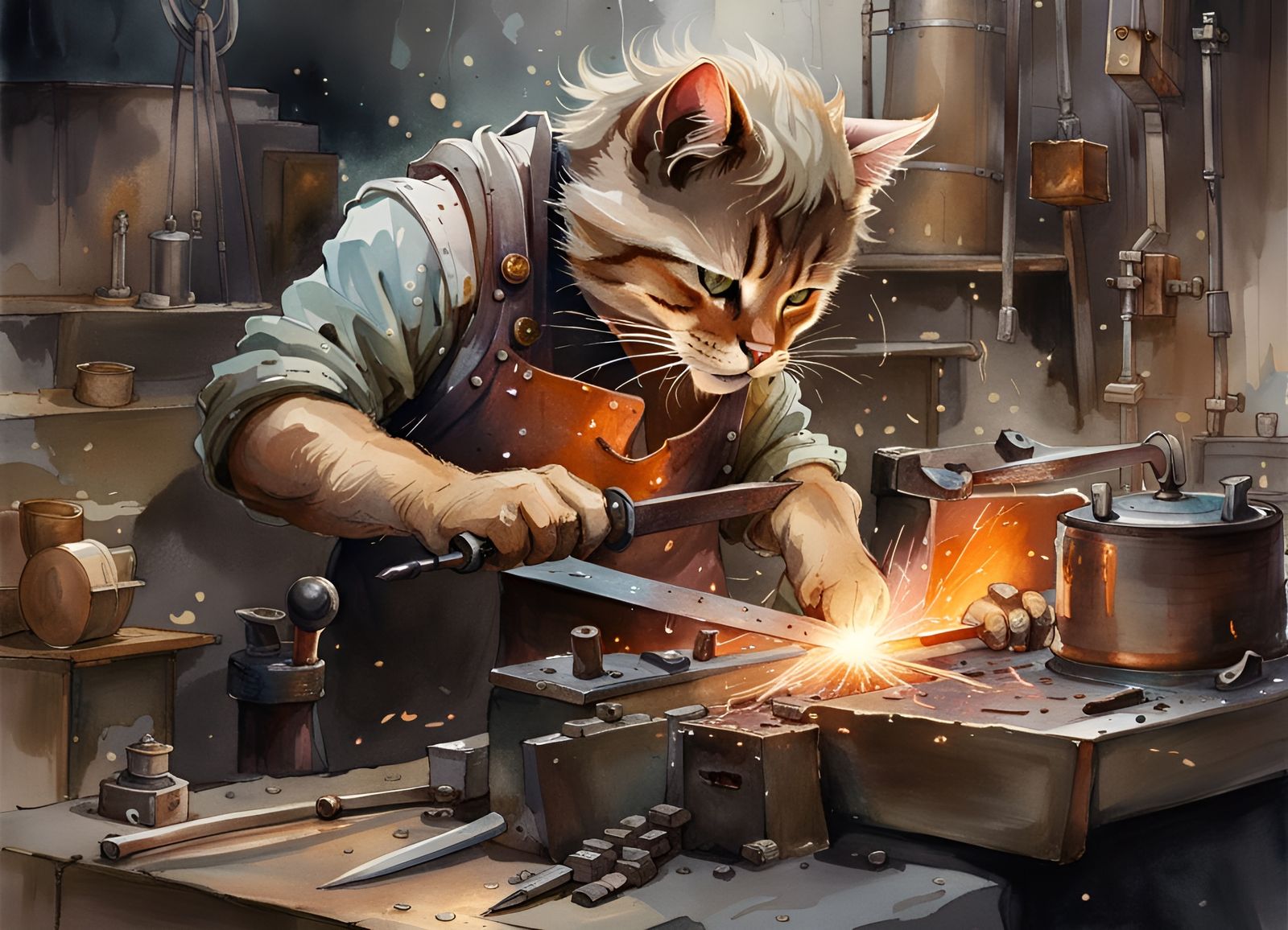 Blacksmith cat