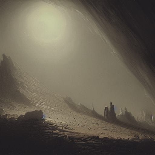 Villain's Desert Hideout in Dark Fantasy Style