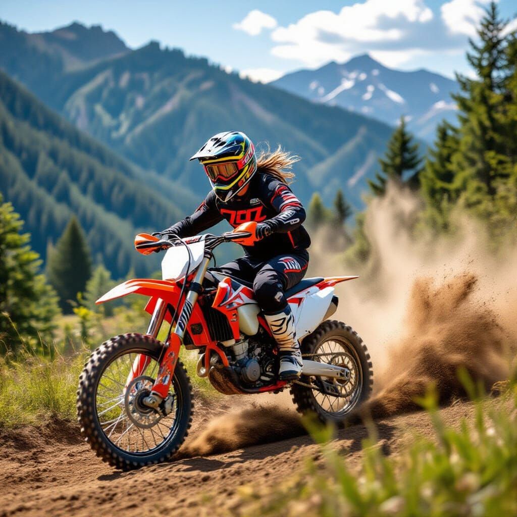 Dirtbike Rider Helmet Photo