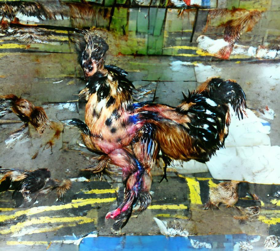 Mutated Bantam Chicken: High Quality Oily Feathered Photogra...
