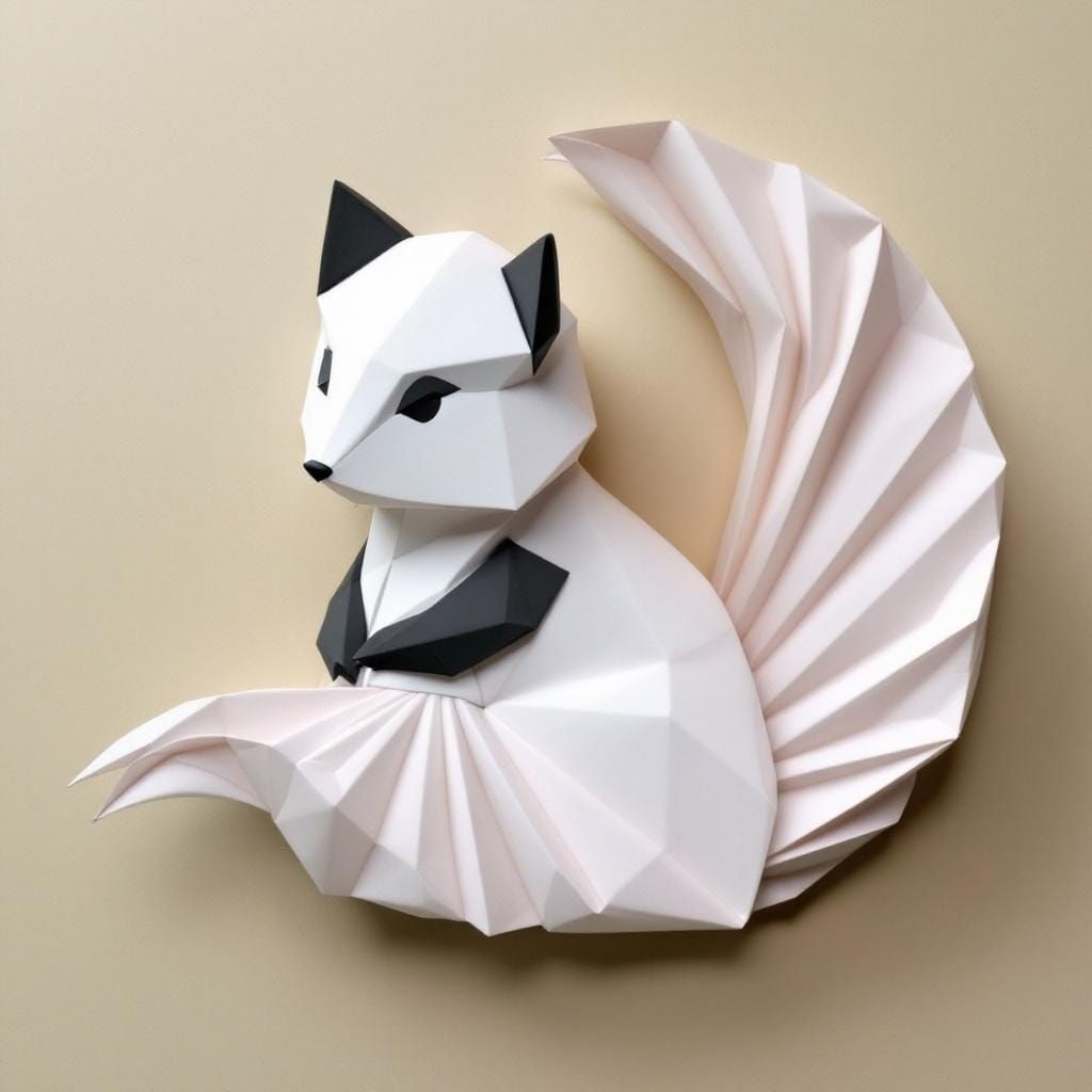 Origami Skunk Paper Art
