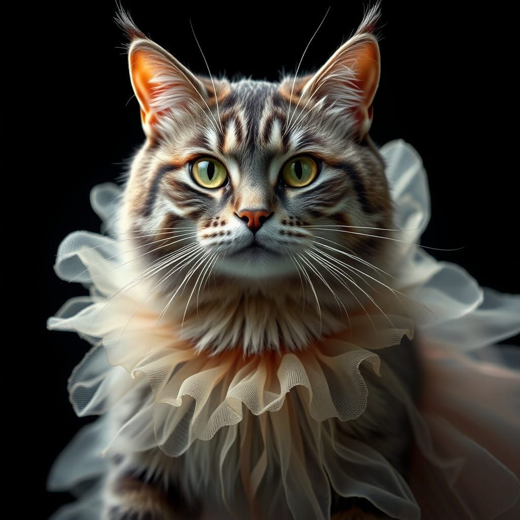 Regal Feline in Elegant Tutu