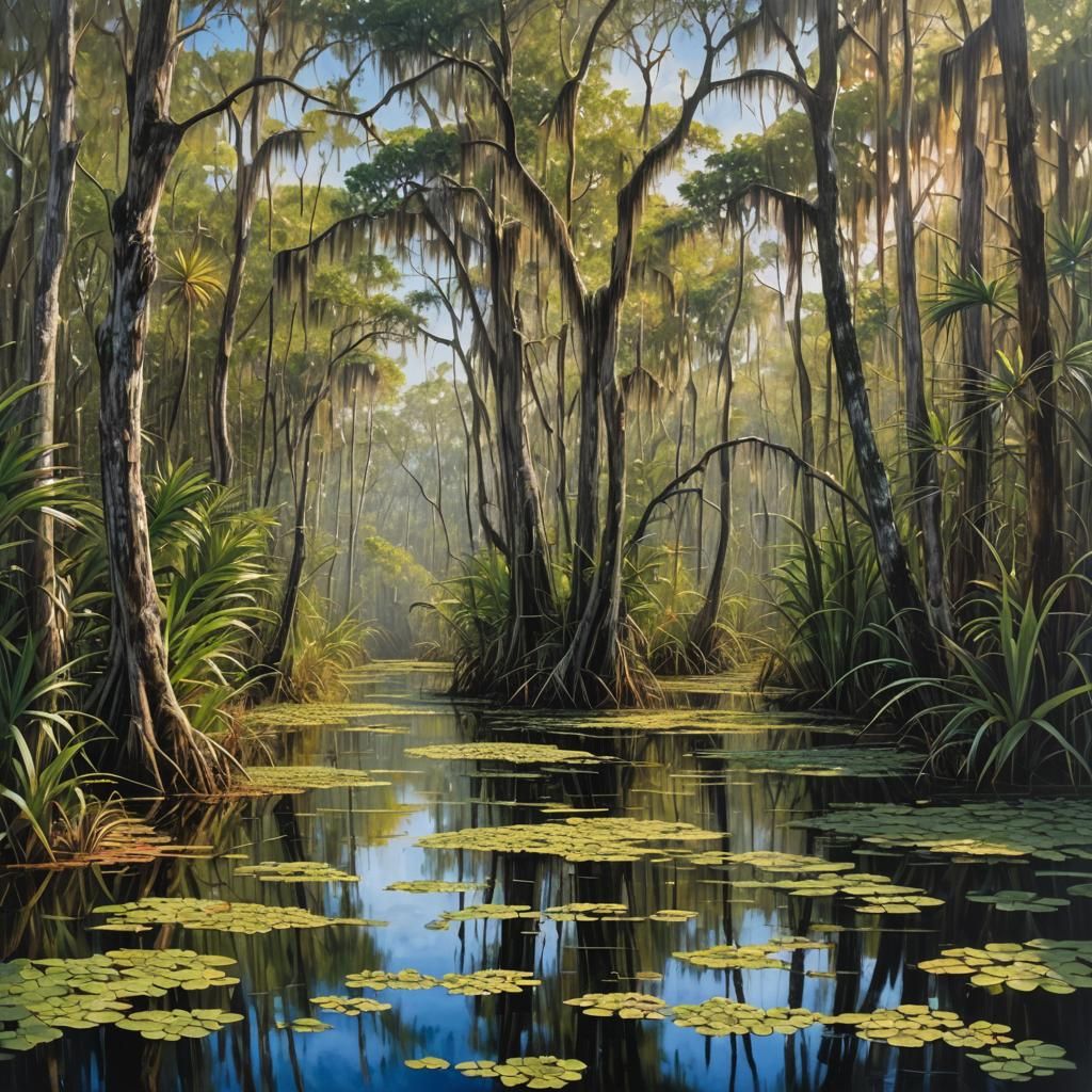 Florida Everglades: Award-Winning Oil Painting