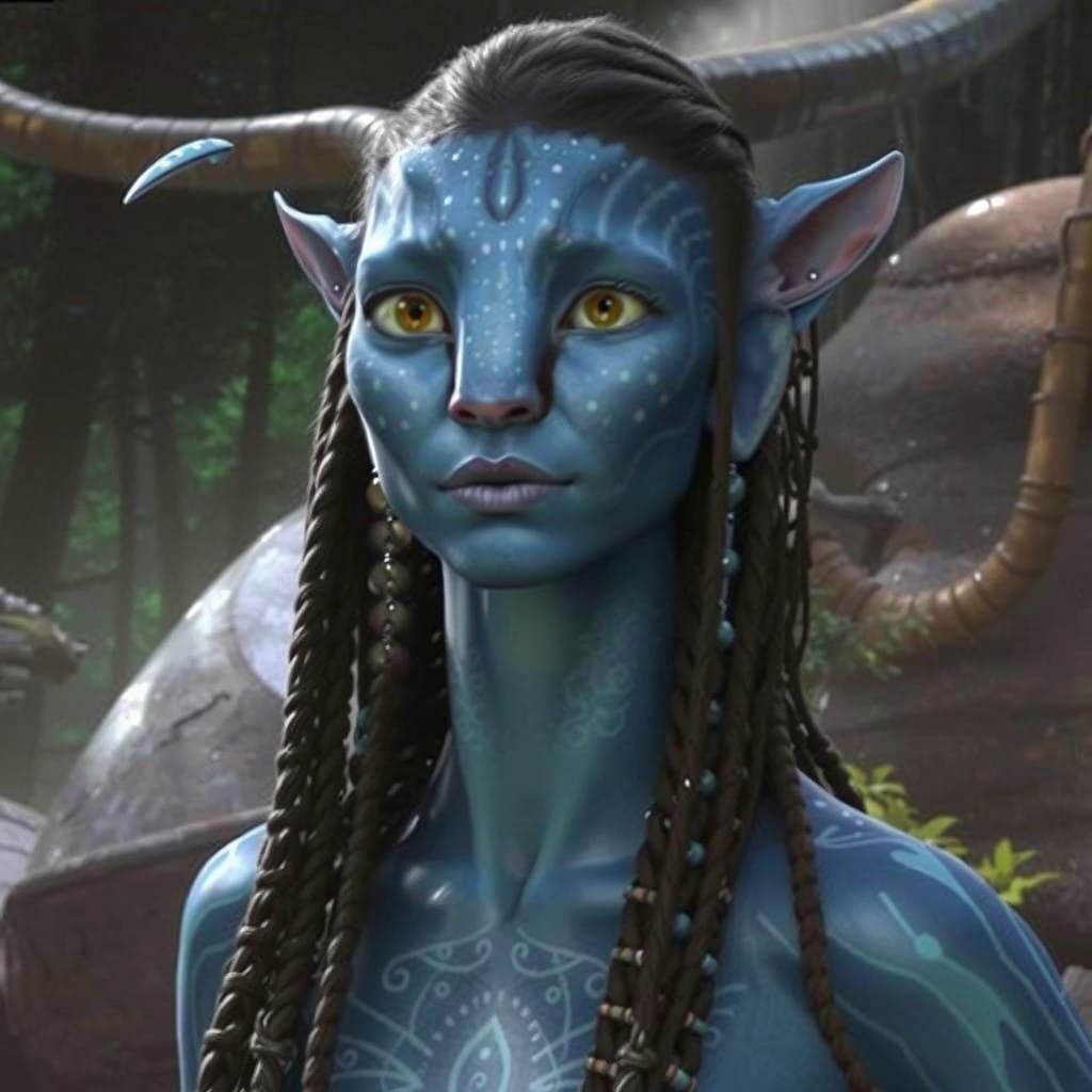 Na'vi Goddess in a Lush Pandora Forest
