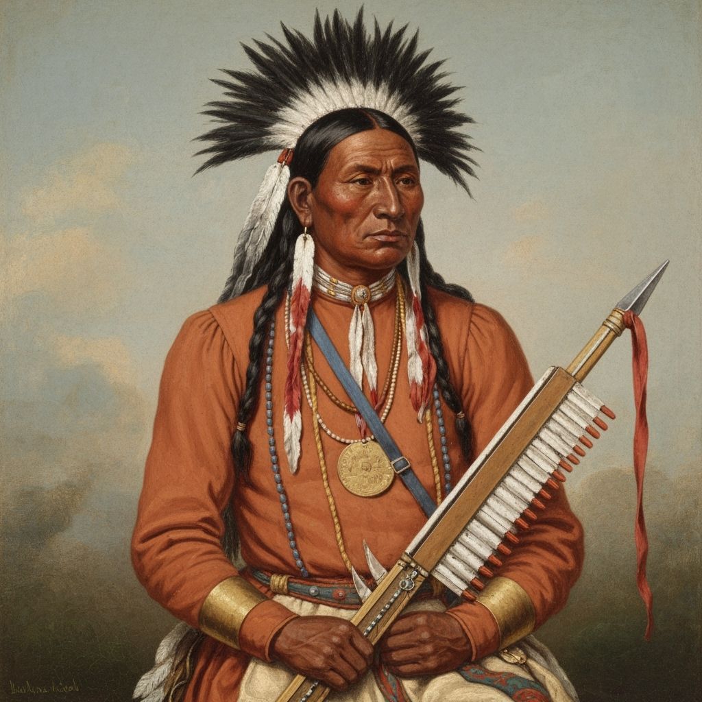 Lakota Sioux Warrior Portrait 1850s
