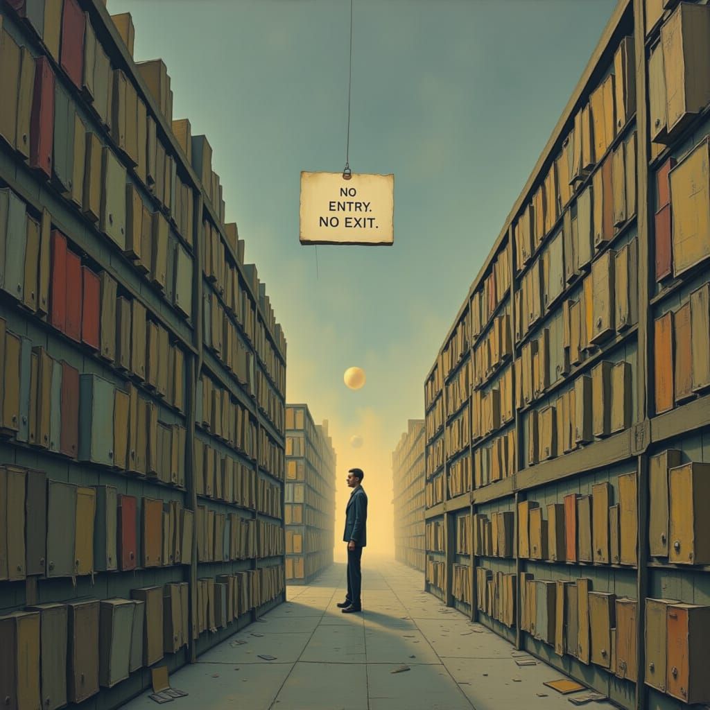 Surreal Archive of Lost Memories in Dusk Haze