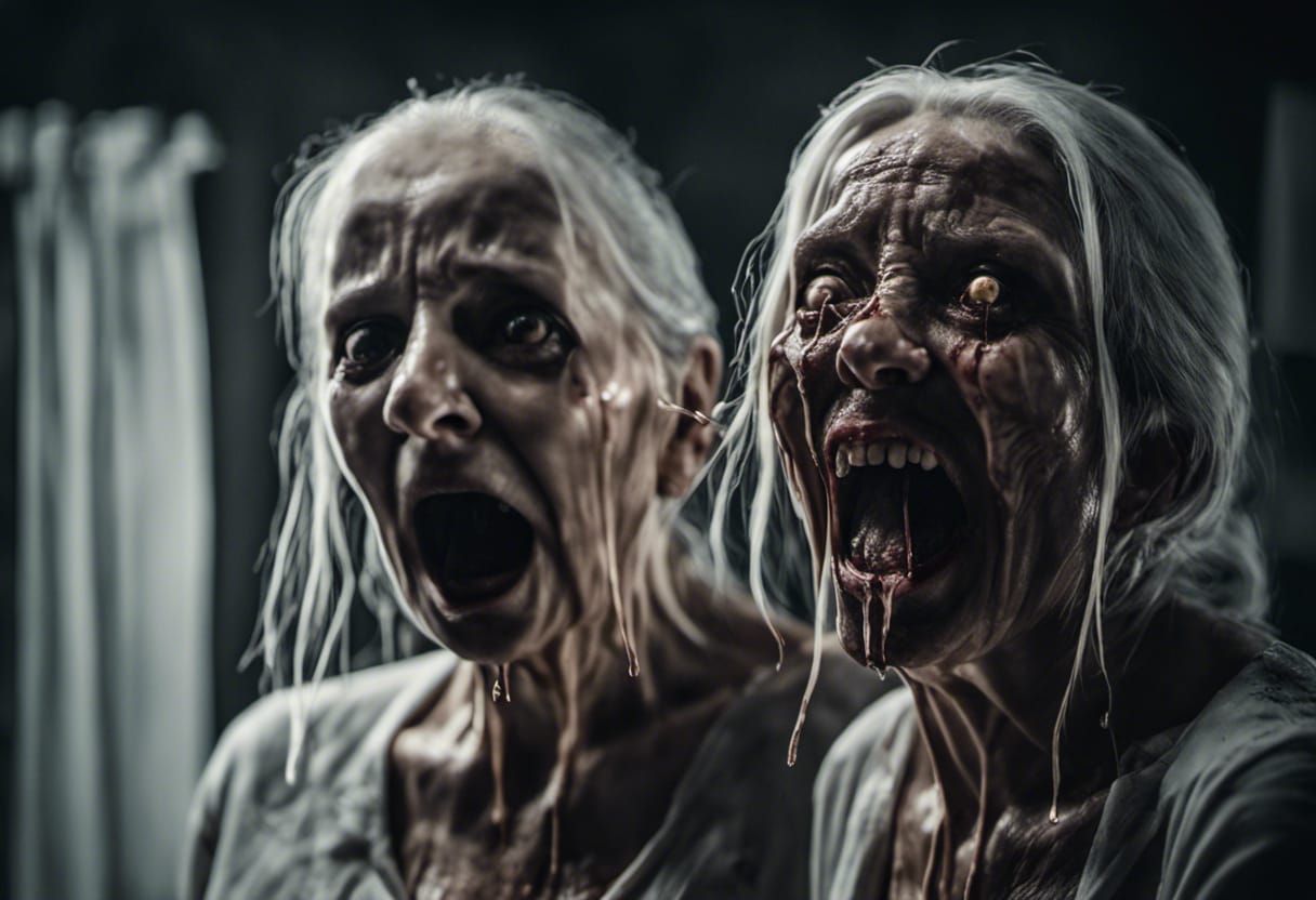 Horrifying Eyeless Woman Screaming Nightmare