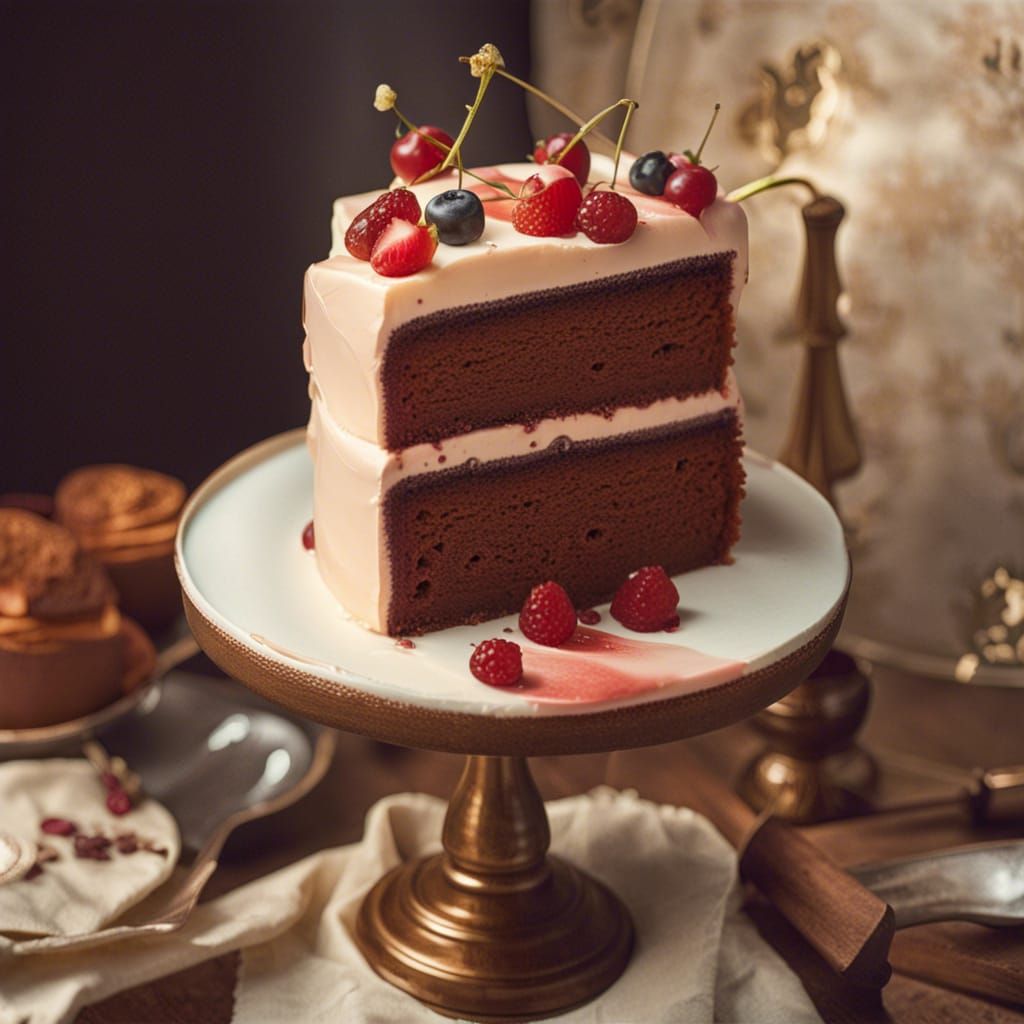 Delicious Cake Generated by AI