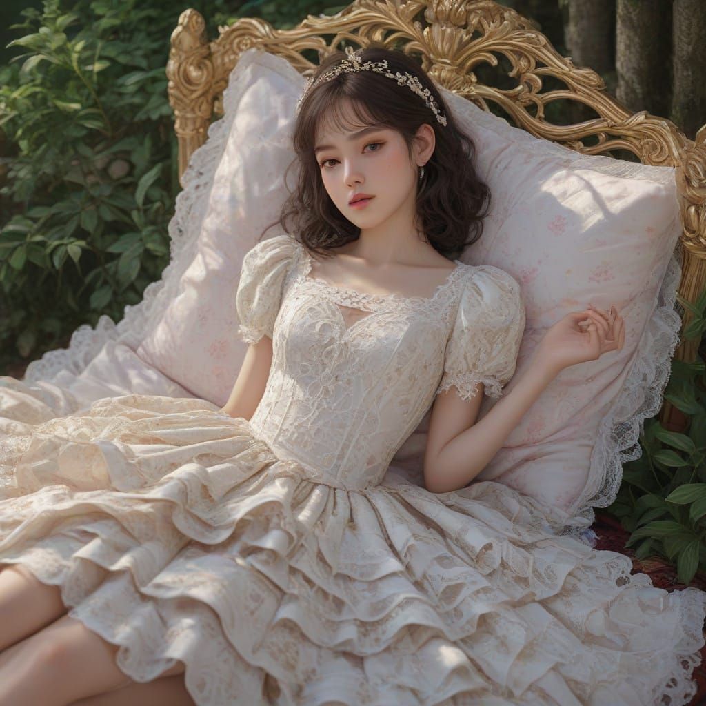 Whimsical Princess in Enchanted Forest