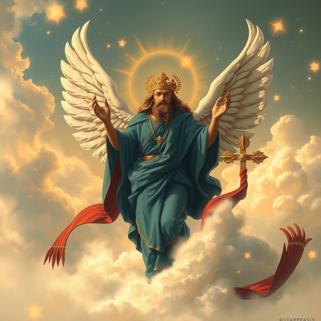 Divine Ascension in Radiant Light