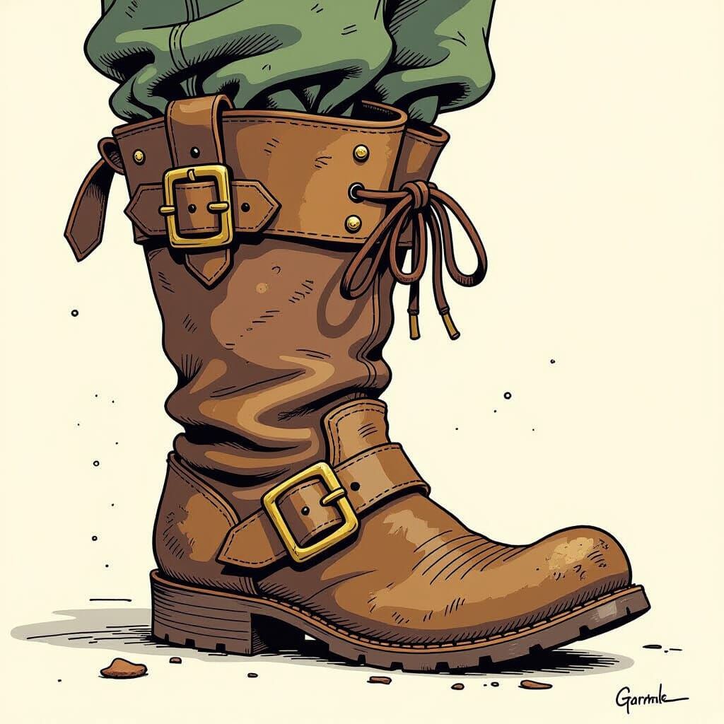 Gargamel's Boot: A Whimsical Illustration