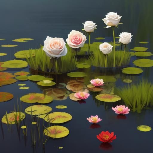 Swamp Flowers Bloom in Marshy Waters