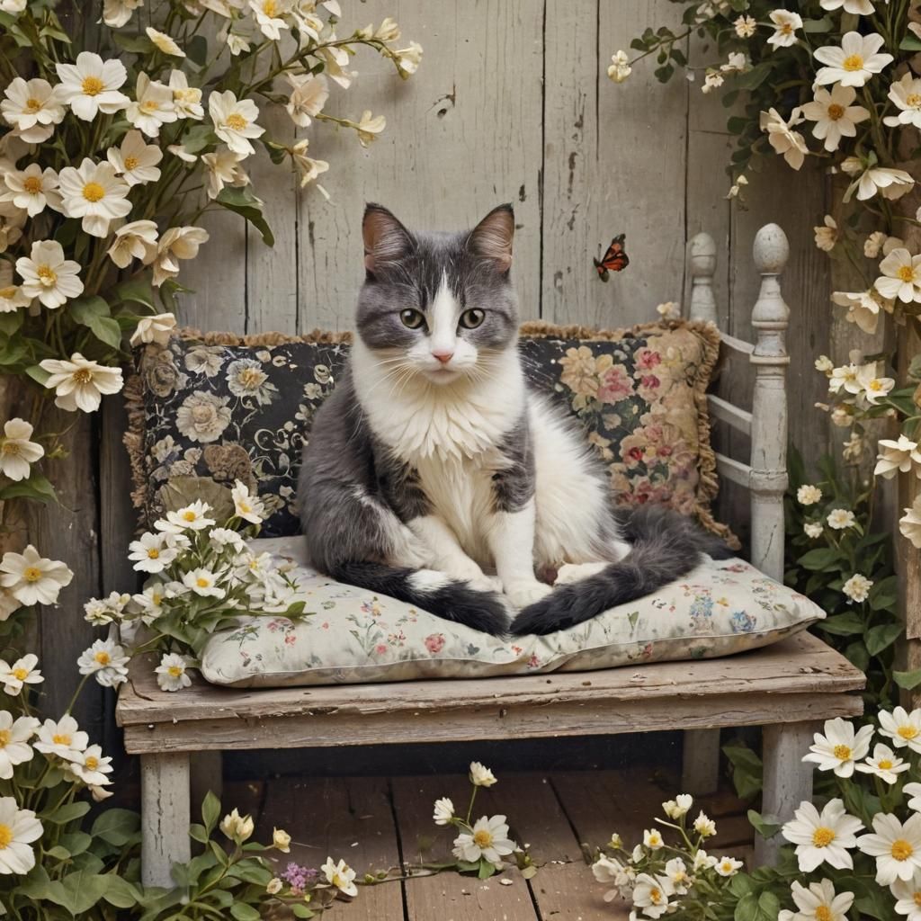 Whimsical Fairytale Scene as Impressionistic Collage