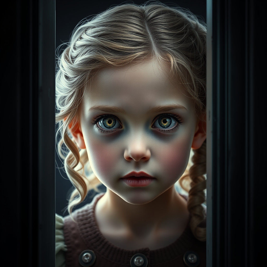 Girl with Golden Ringlets: Digital Portrait
