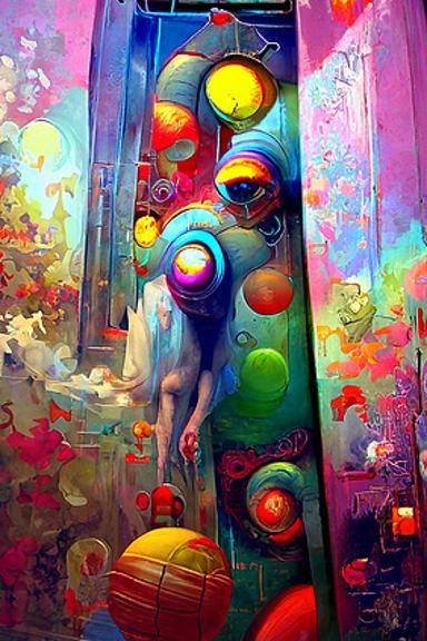 Alien Dimension Door: Psychedelic Digital Art