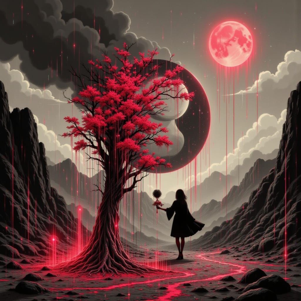 Dark Silhouettes in Dramatic Lighting