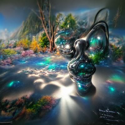 Bioluminescent Pandora Alien Landscape with Neytiri