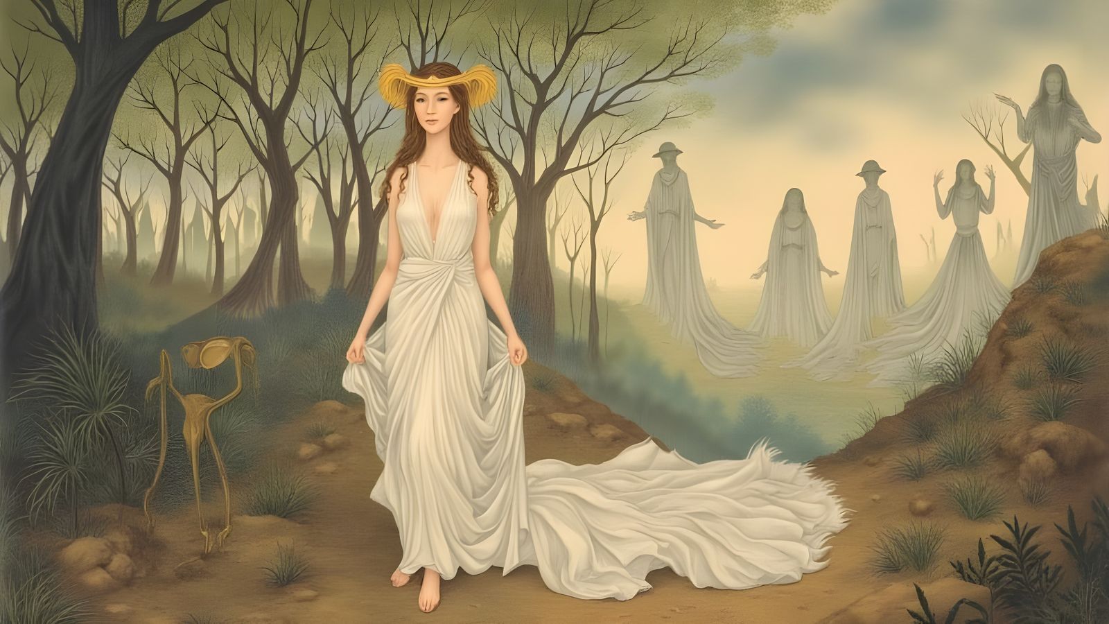 Ancient Greek Priestess Enters Dreamlike Realm