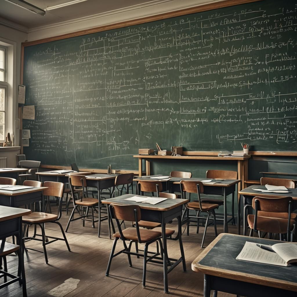 Math Professor Teaching a Complex Formula