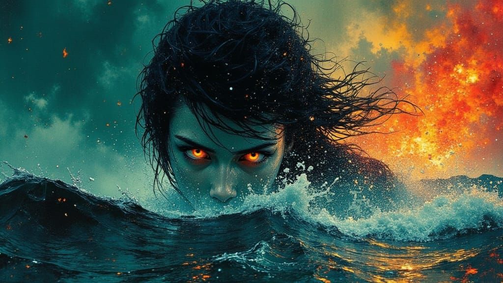 Hyperrealistic Bayou Incident in Stormy Splash Art