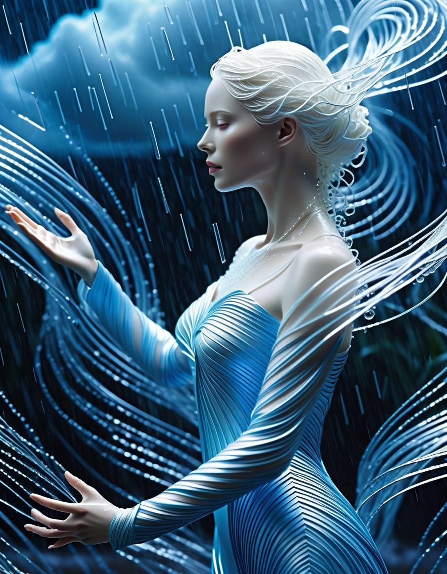 The Elf who creates silver threads of rain