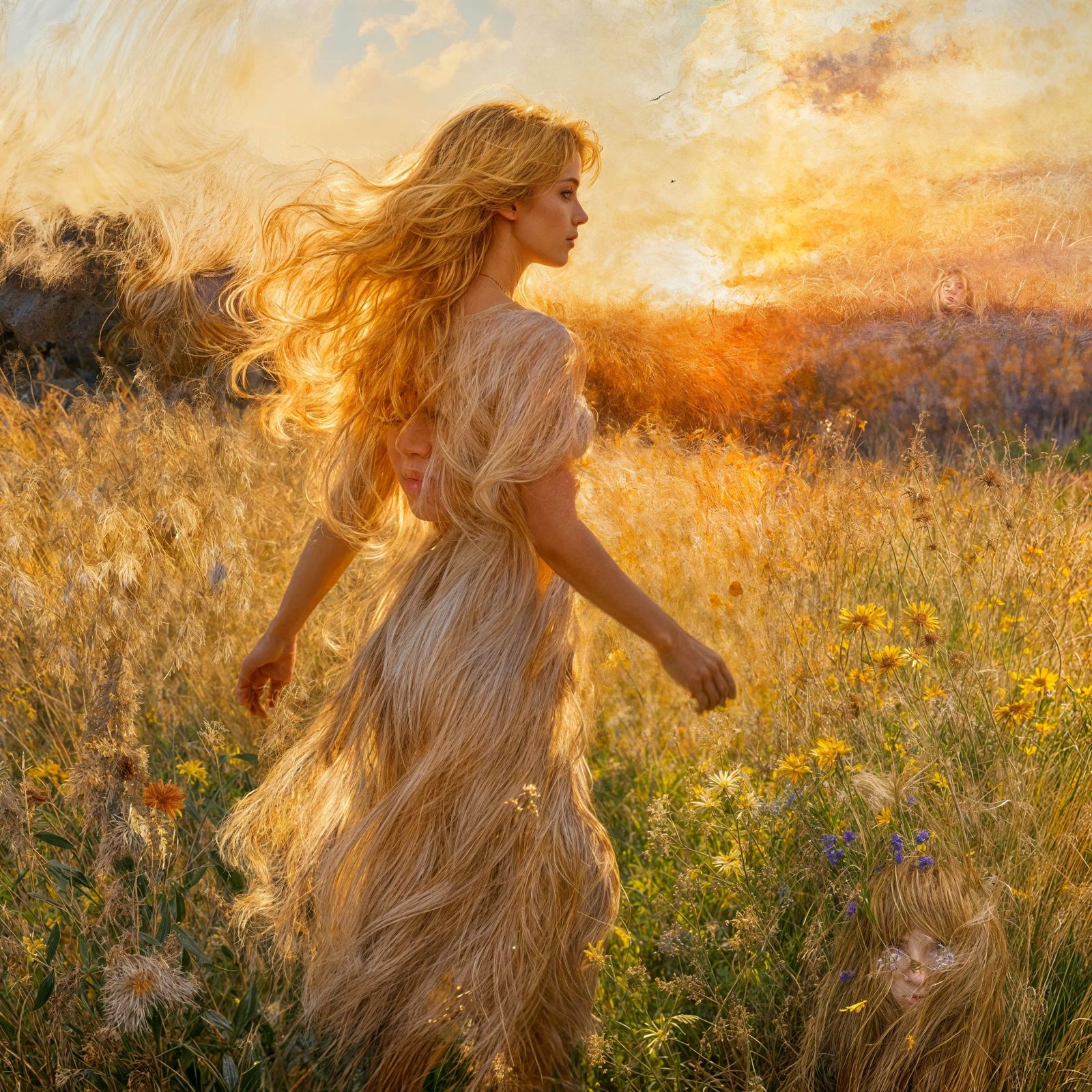 Sister Golden Hair Iconic American Portrait