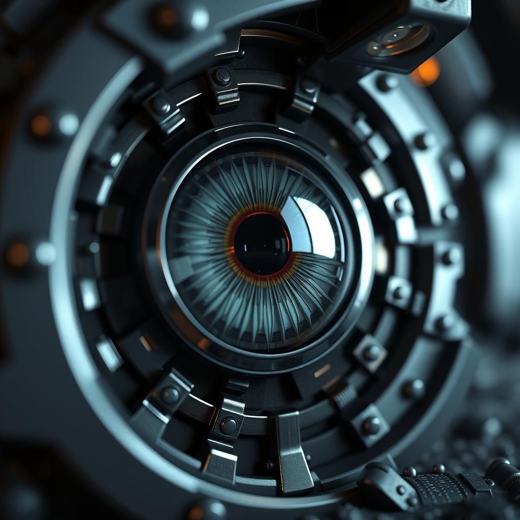 Futuristic Sci-Fi Mechanical Eye in 8K