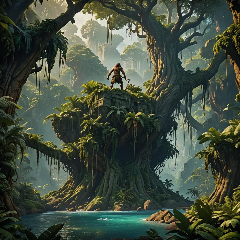 Fantastical Tarzan Concept Art in Deep Color