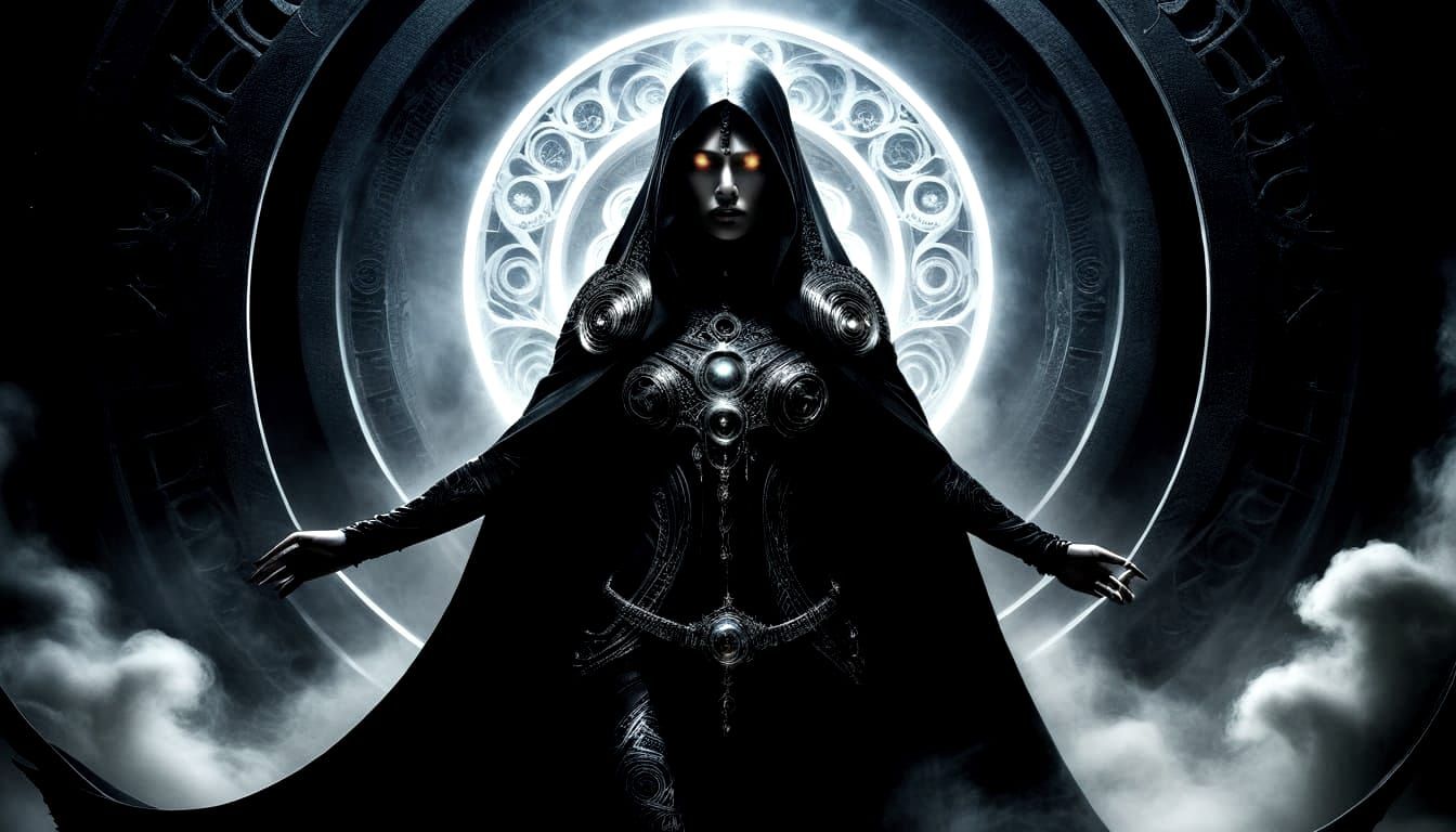 Cosmic Horror Goddess in Starlight Cloak